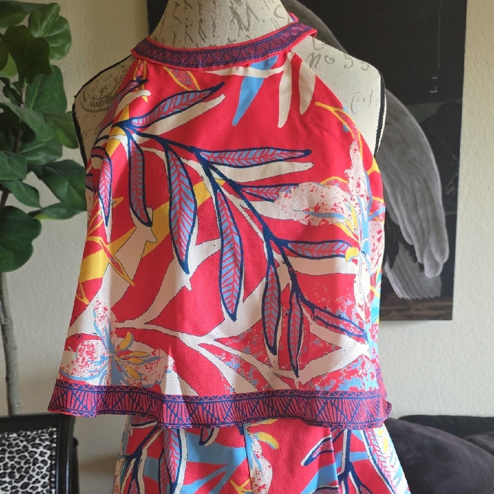 Flying Tomato Red and Pink Halter Romper - Picture 6 of 8